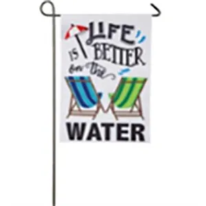 Evergreen Life is Better on the Water Flag Combo Kit, 18'' x 12.5'' inches