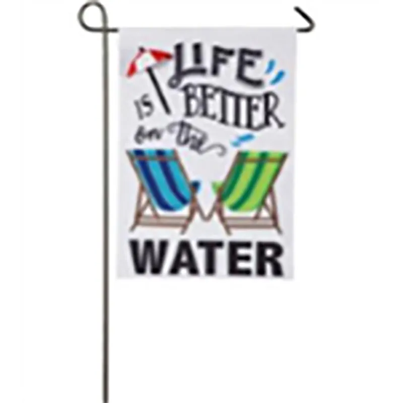 Evergreen Life is Better on the Water Flag Combo Kit, 18'' x 12.5'' inches
