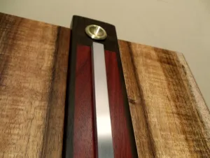 Figured Koa Wood and Metal Wall Hanging Art