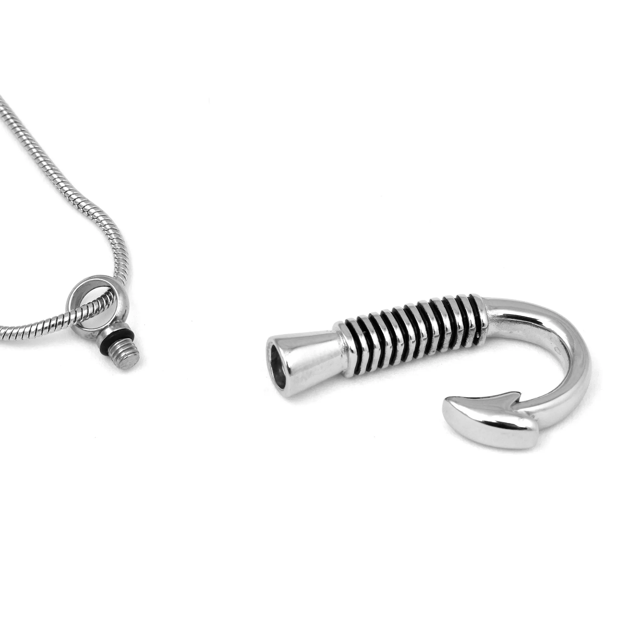 Fishing Hook Urn Necklace