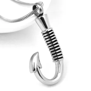 Fishing Hook Urn Necklace