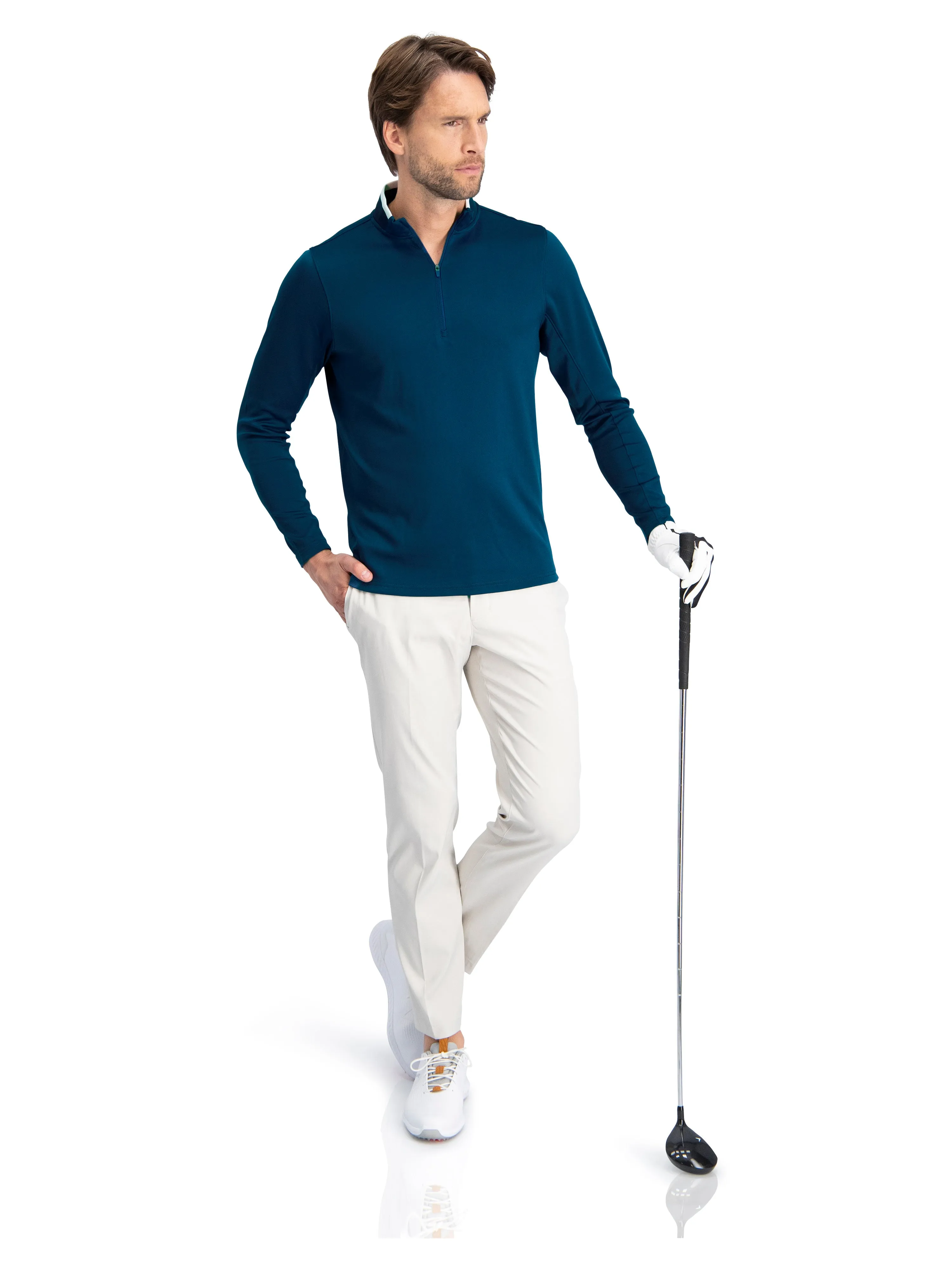 Fleece Golf Half Zip Pullover