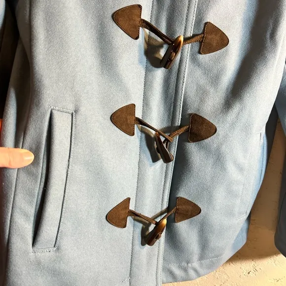 GAP Blue Pea Coat with Distinctive Toggle Closures