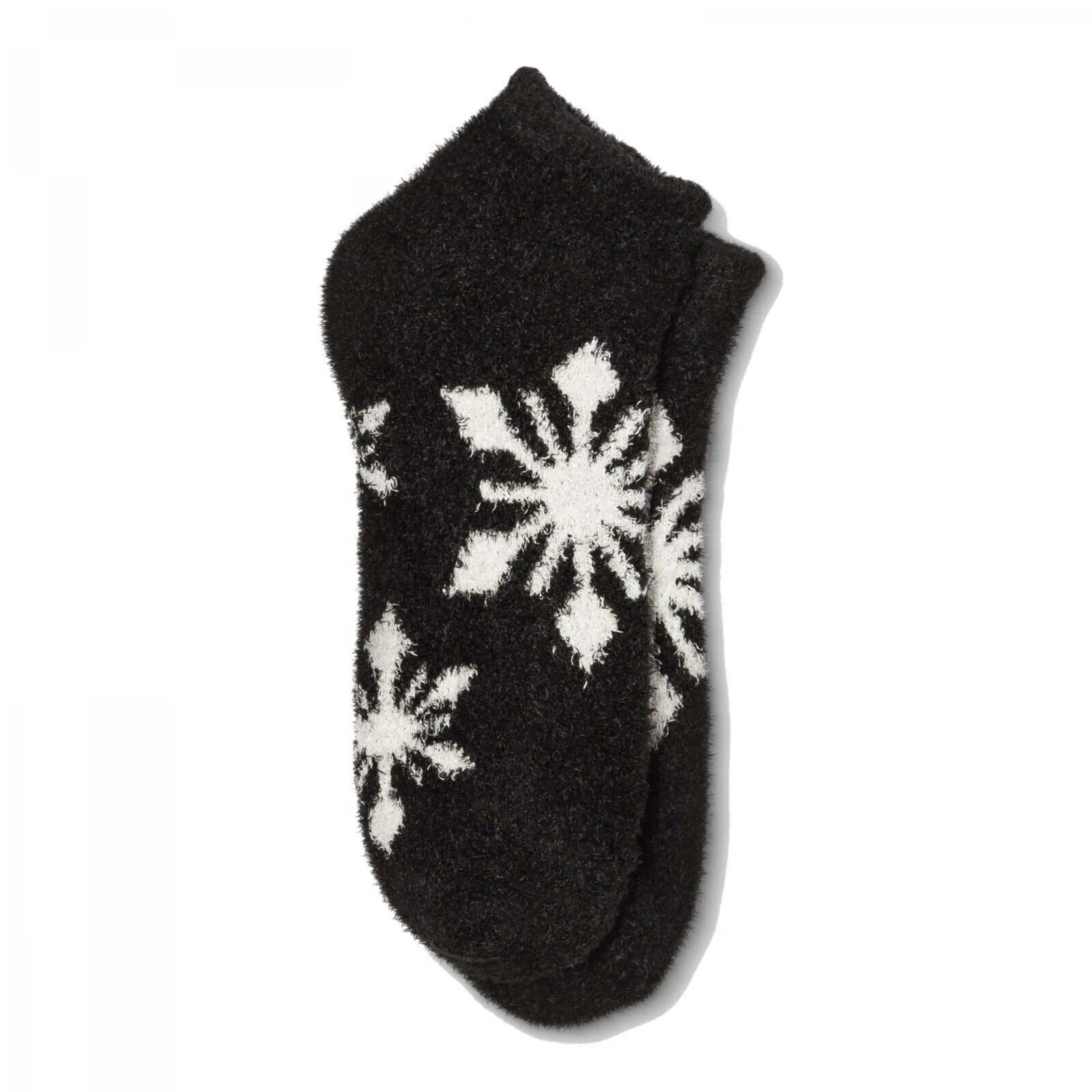Gilligan & O'Malley Women's Fuzzy Snowflake Cozy Low Cut Socks
