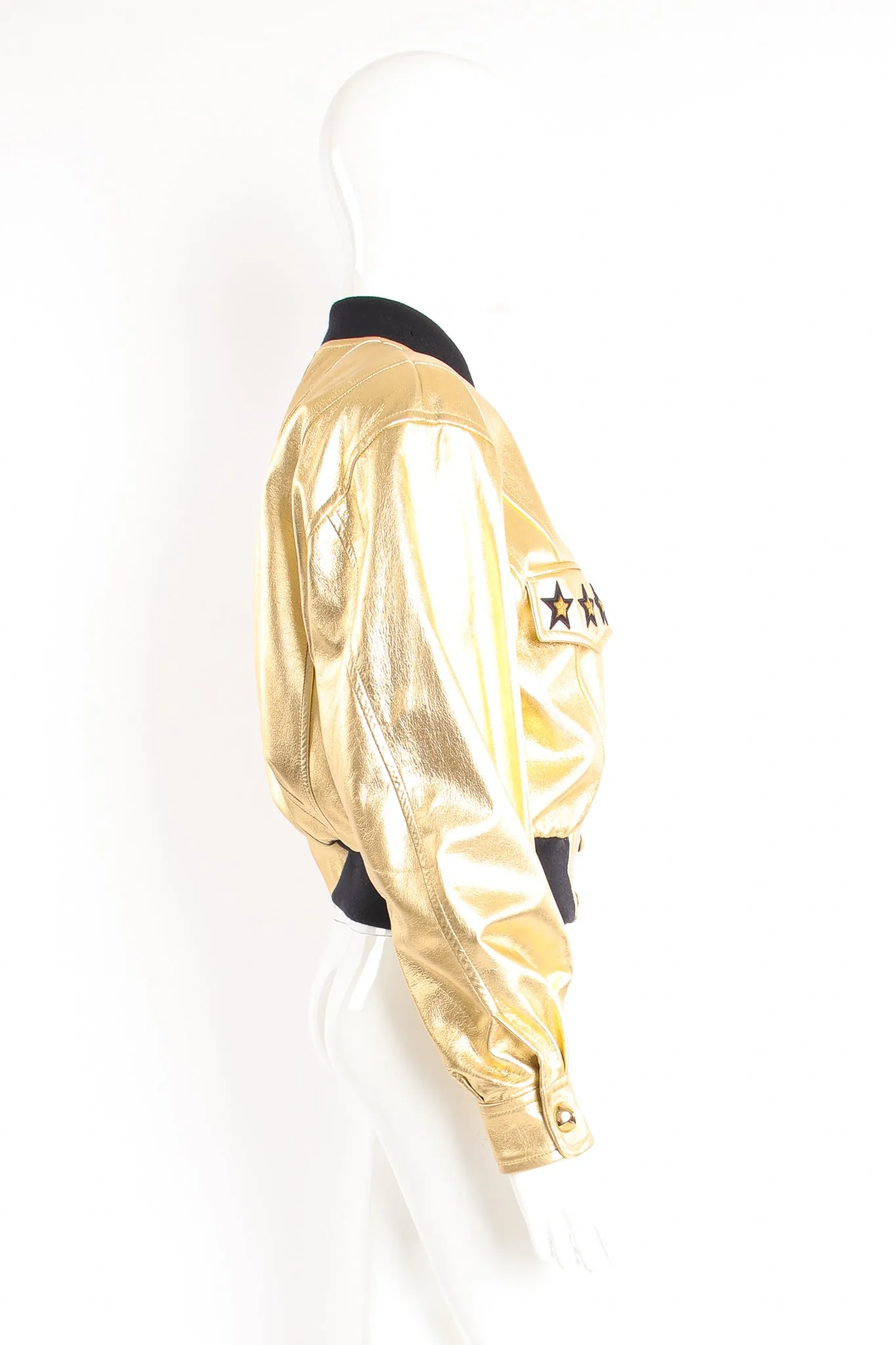 Gold Star Leather Bomber Jacket