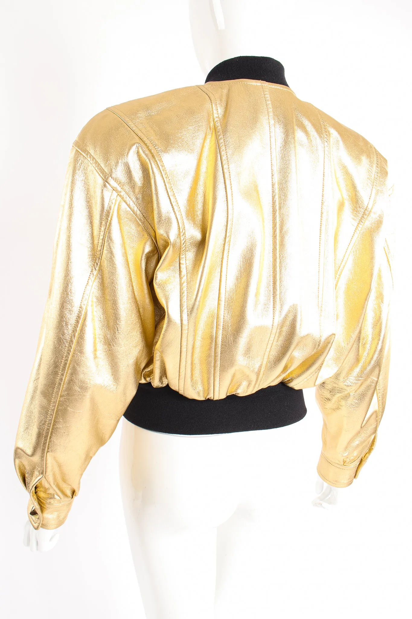Gold Star Leather Bomber Jacket