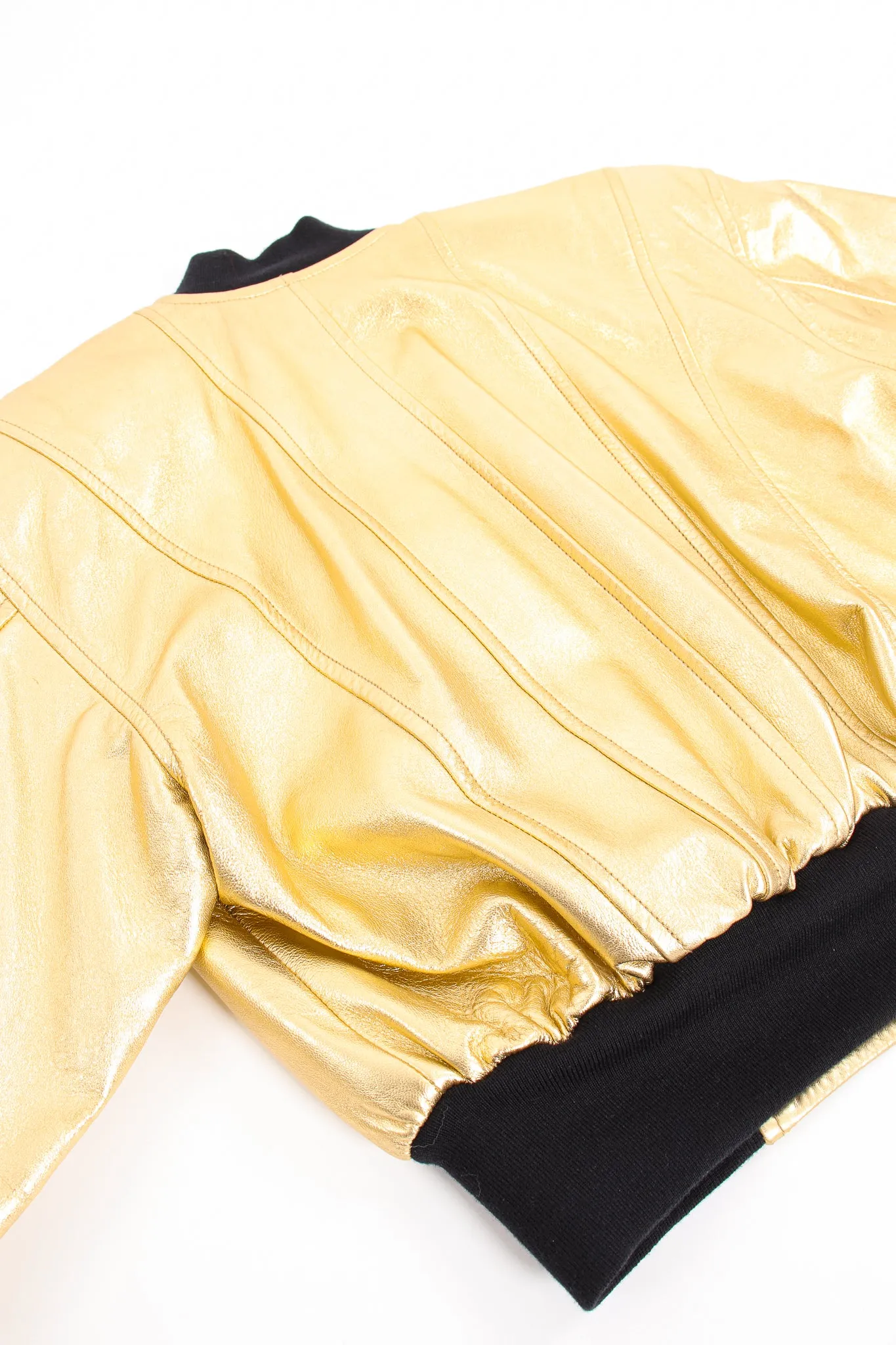 Gold Star Leather Bomber Jacket