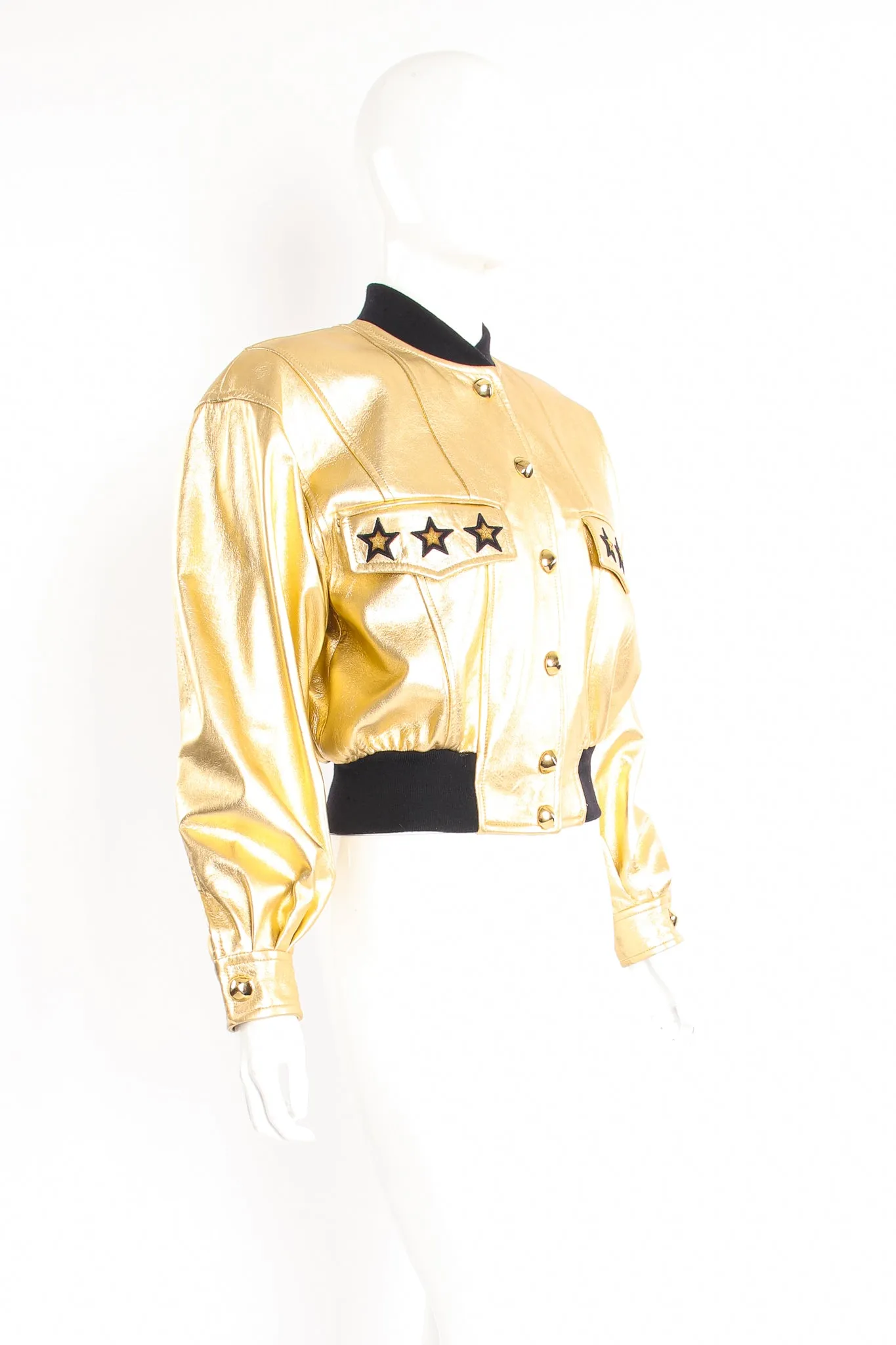 Gold Star Leather Bomber Jacket