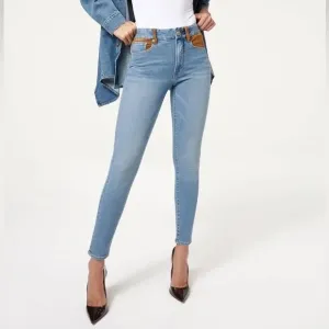 Good American Suede Mixing Skinny Jeans size 29