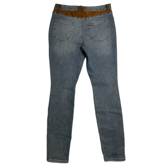 Good American Suede Mixing Skinny Jeans size 29