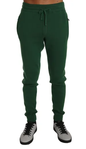 Green 100% Cashmere Casual Warm Sweatpants