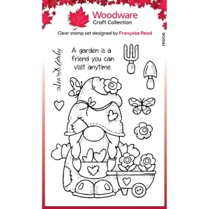 Green Fingers 4x6” Clear Stamp Woodware FRS1041