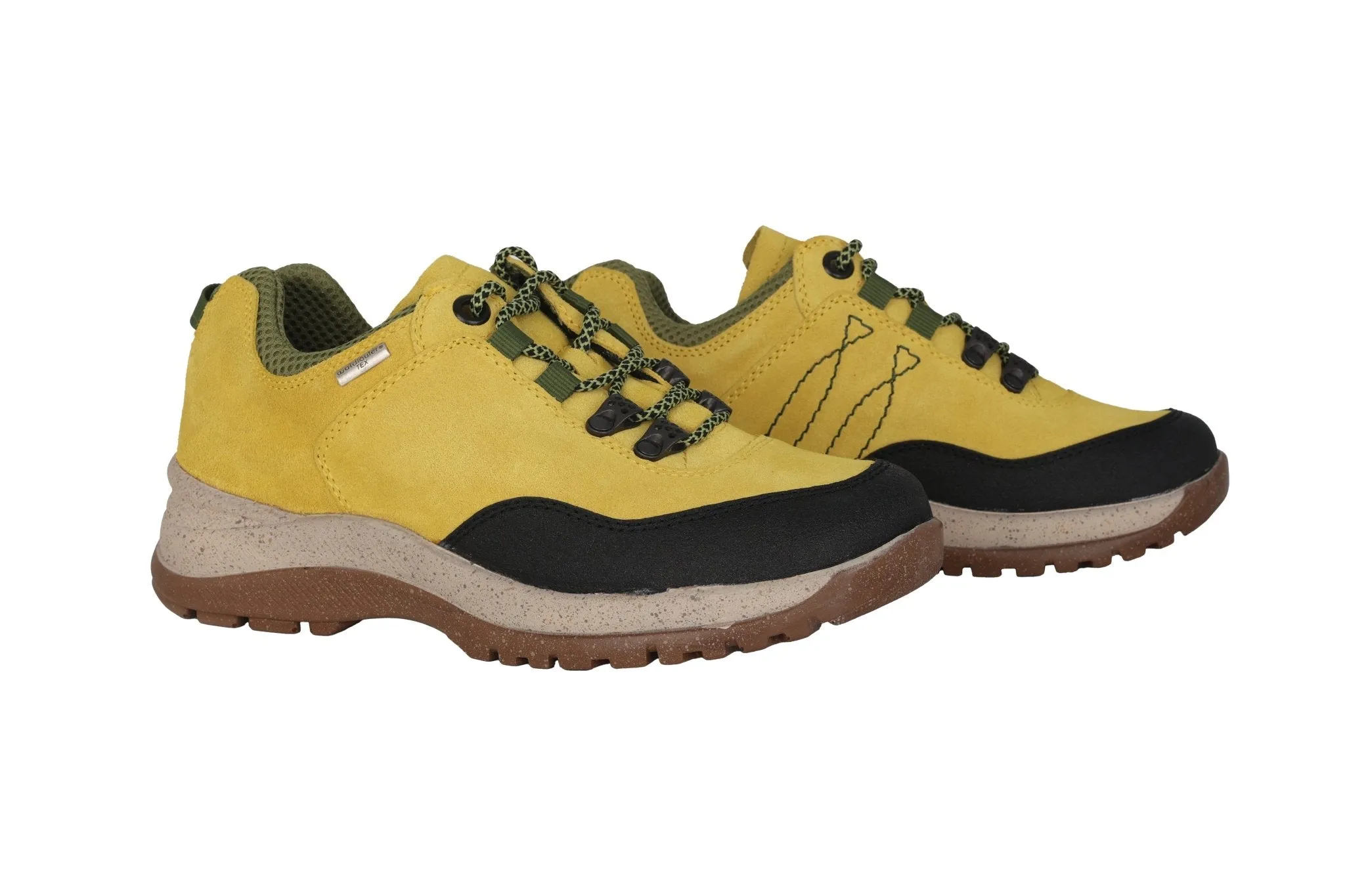 'H-Momo' women's wide fit (H) waterproof walking sneaker - yellow