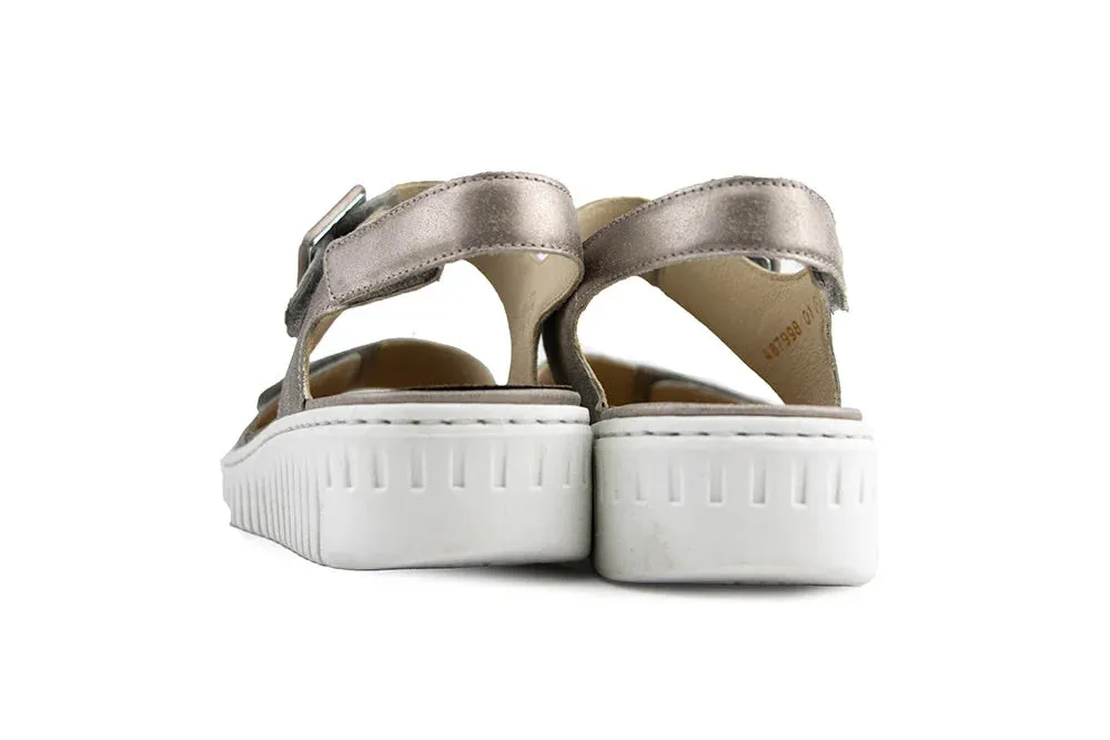 'H-Willow' women's wide fit (H) sandal - silver