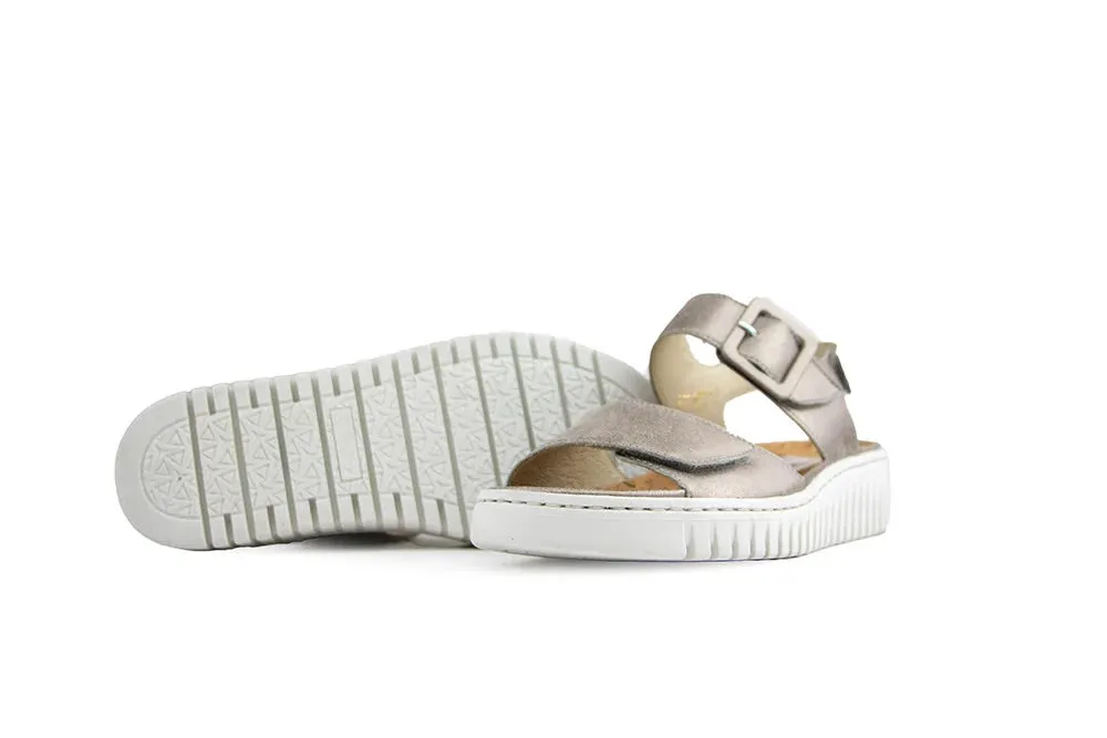 'H-Willow' women's wide fit (H) sandal - silver