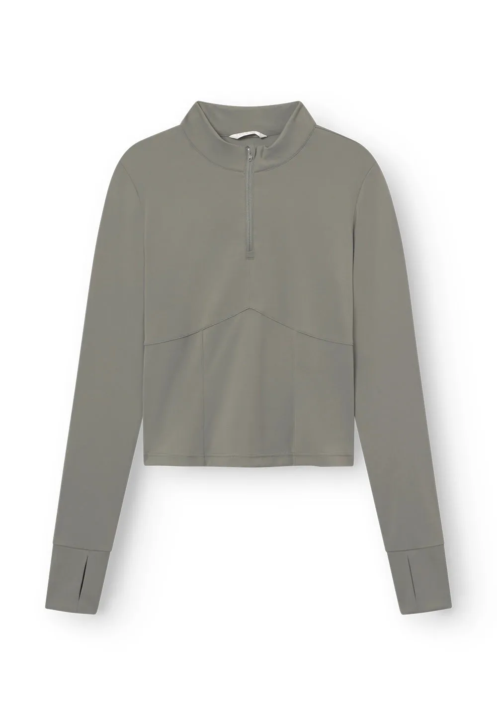 Half zip - smoke olive