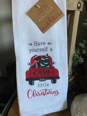 Have Yourself a Cozy Christmas Tea Towel