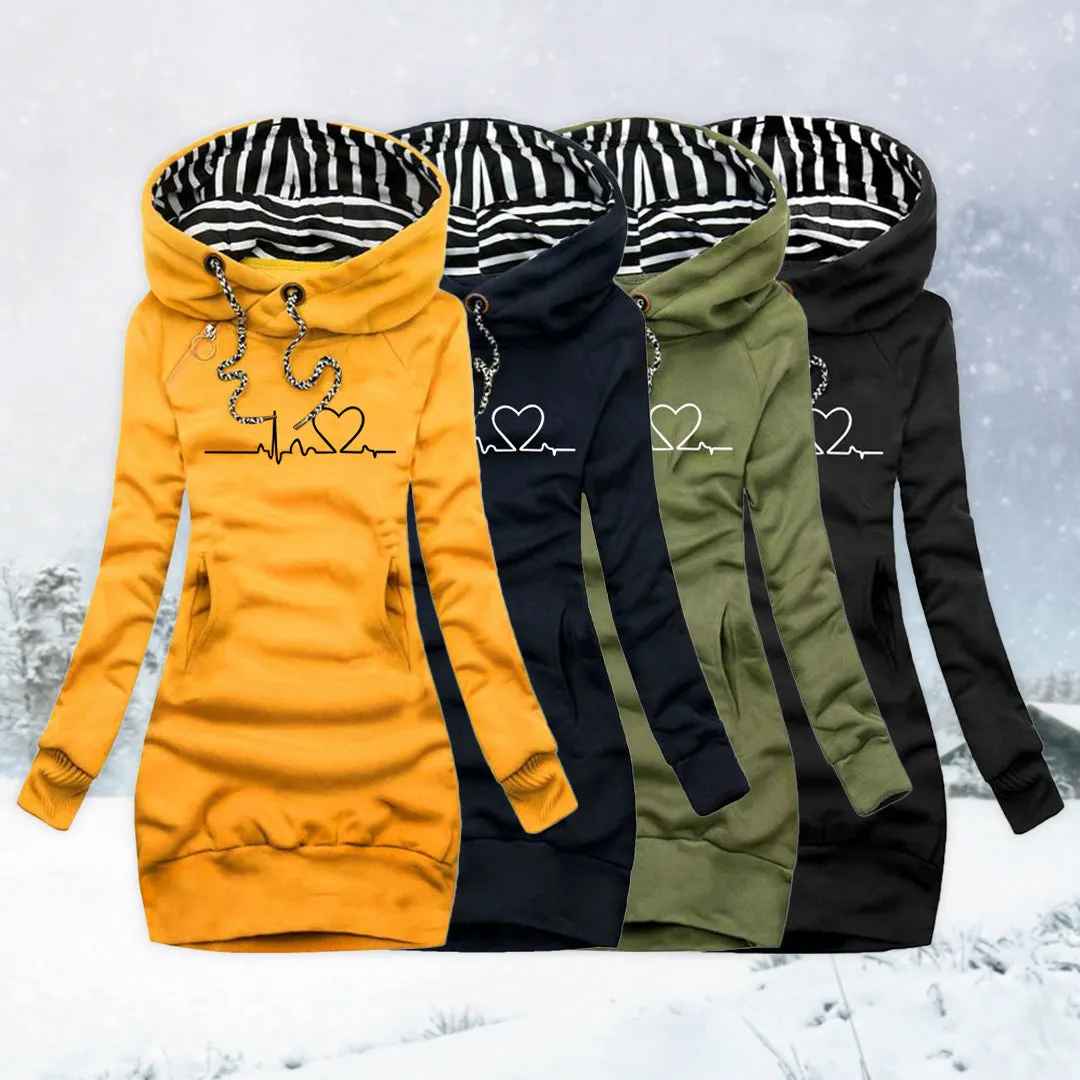HEIDI™ | Dress with Heart Pattern - Stylish & Cozy
