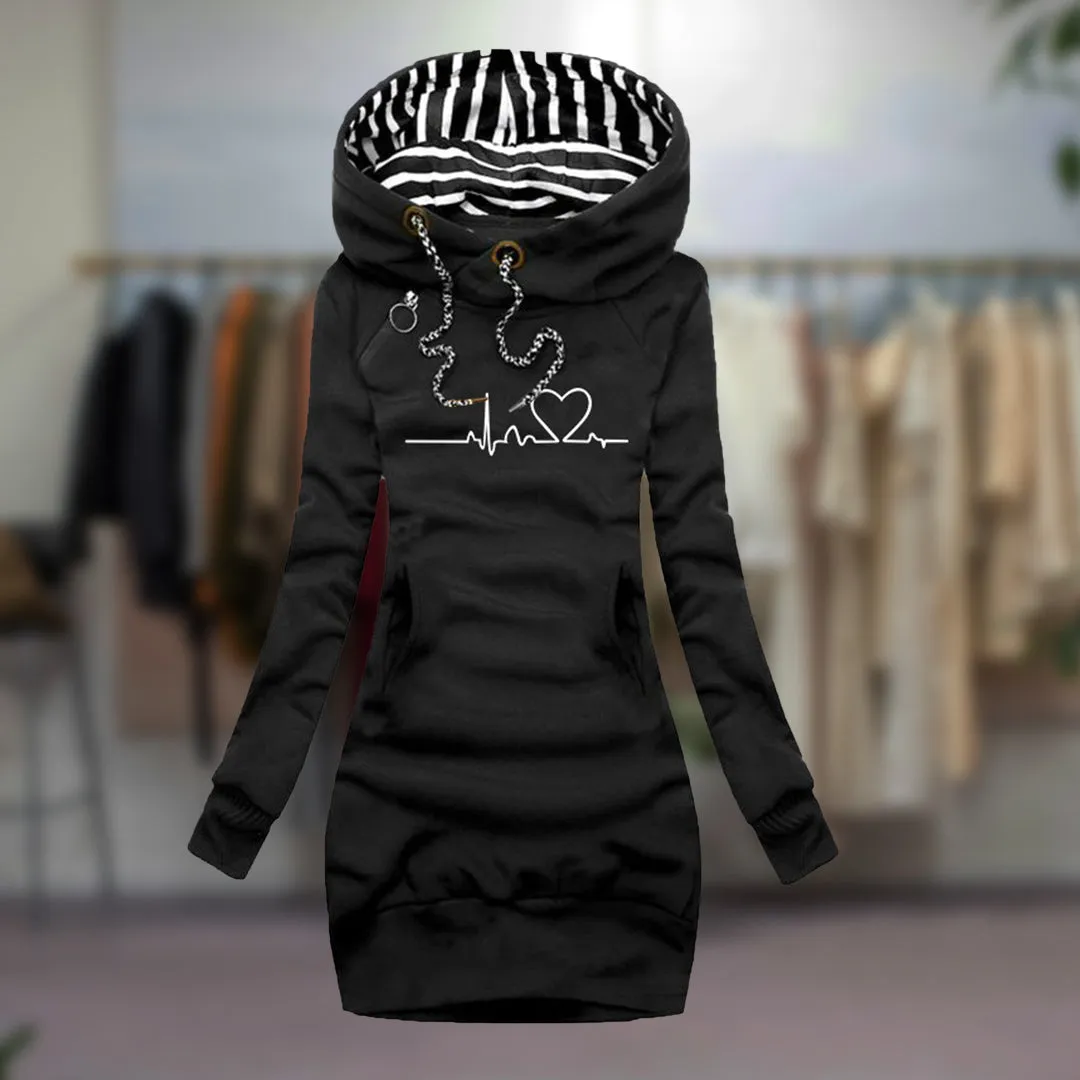 HEIDI™ | Dress with Heart Pattern - Stylish & Cozy