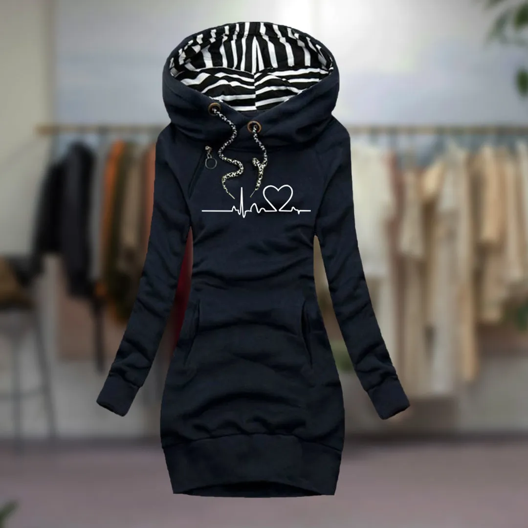 HEIDI™ | Dress with Heart Pattern - Stylish & Cozy