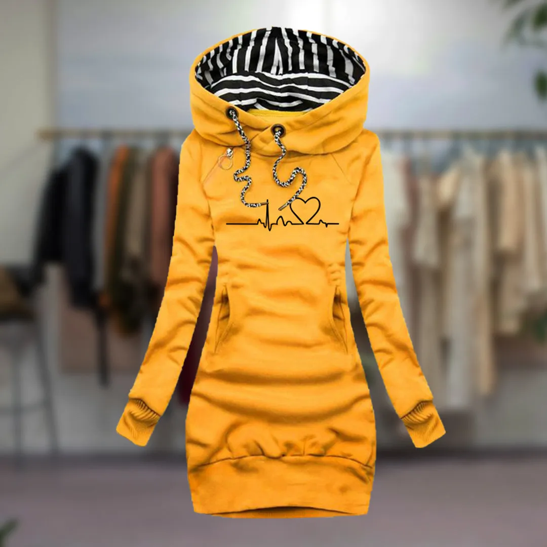 HEIDI™ | Dress with Heart Pattern - Stylish & Cozy