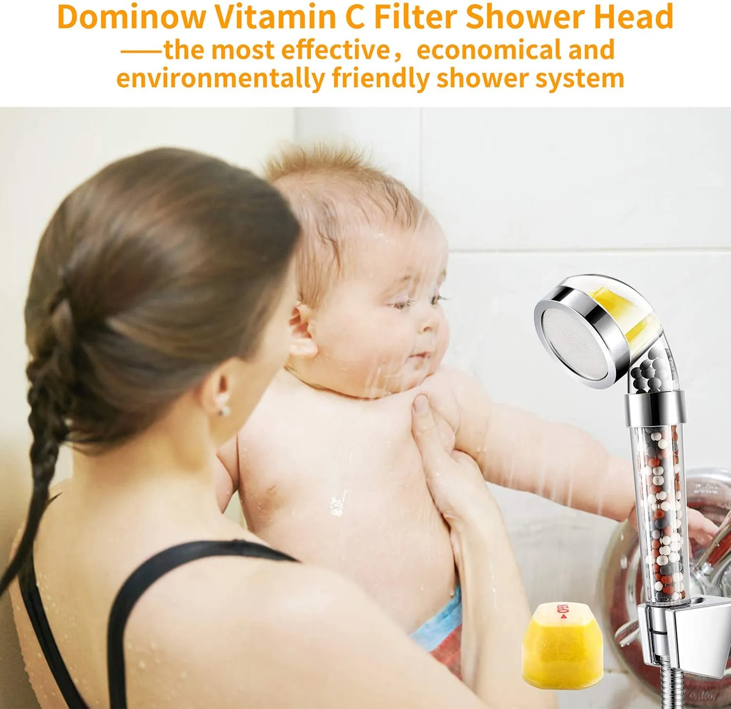 Homlly Vitamin C Filter High Pressure Shower Head with 3 Replacement Balms