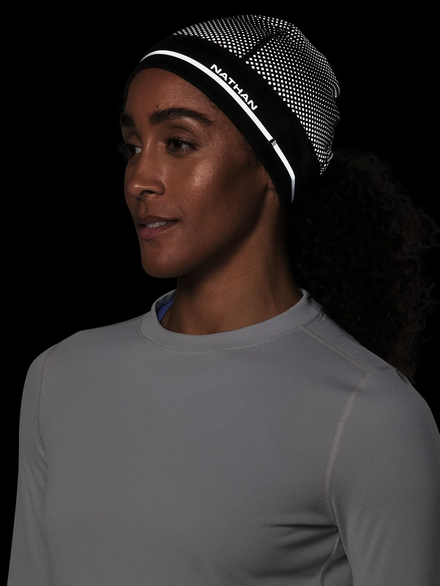 HyperNight Reflective Ponytail Beanie