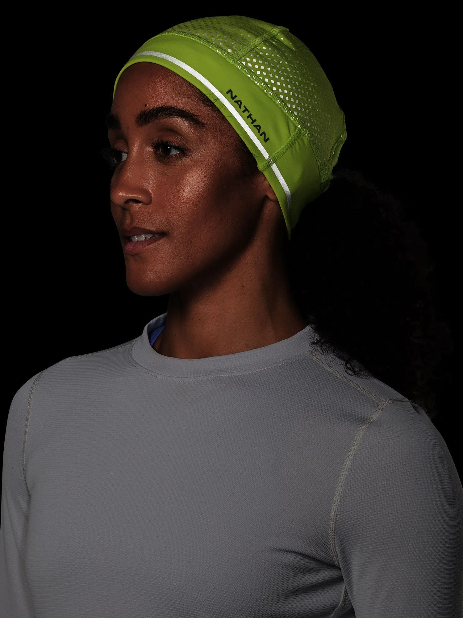 HyperNight Reflective Ponytail Beanie