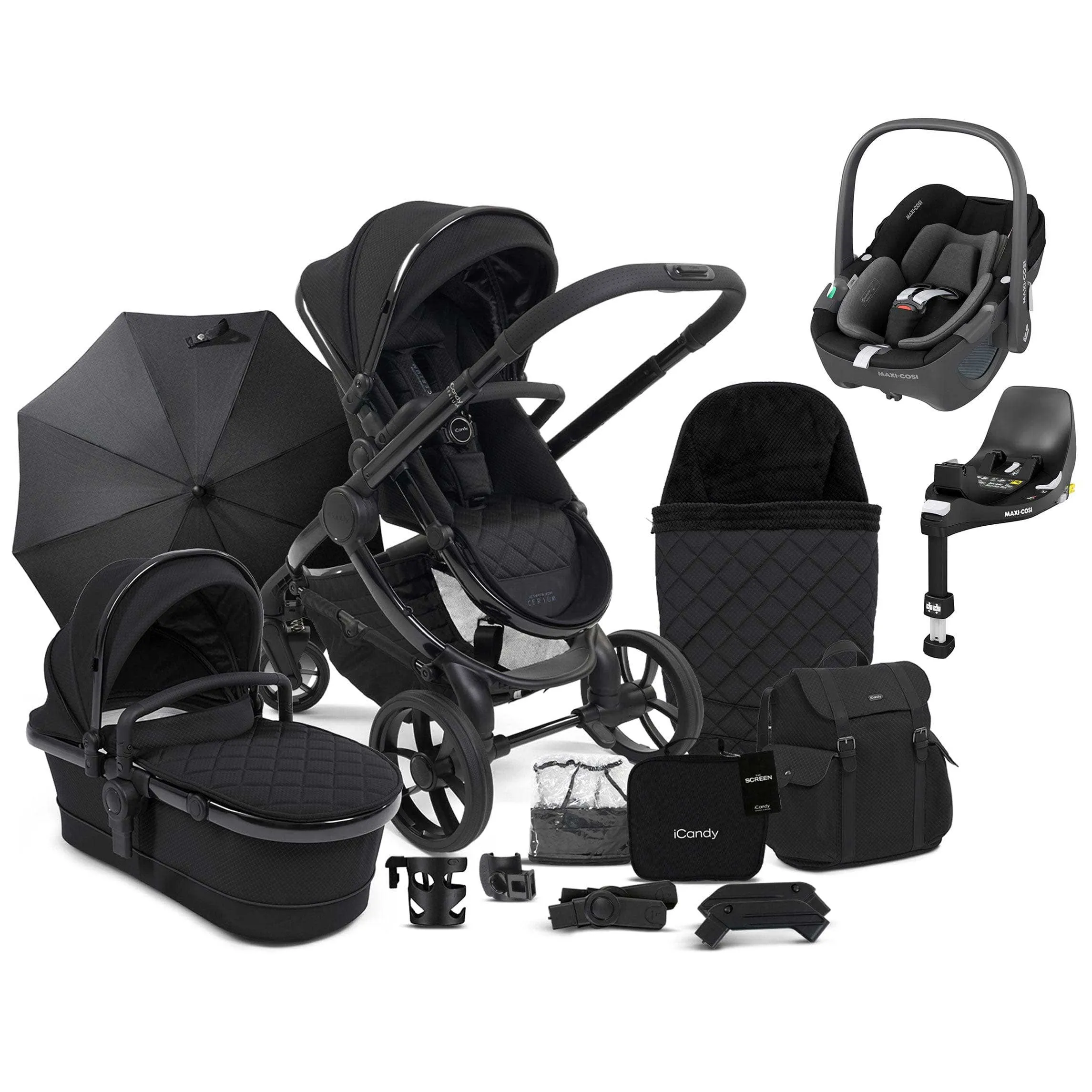 iCandy Peach 7 Cerium Complete Maxi-Cosi Bundle in Black