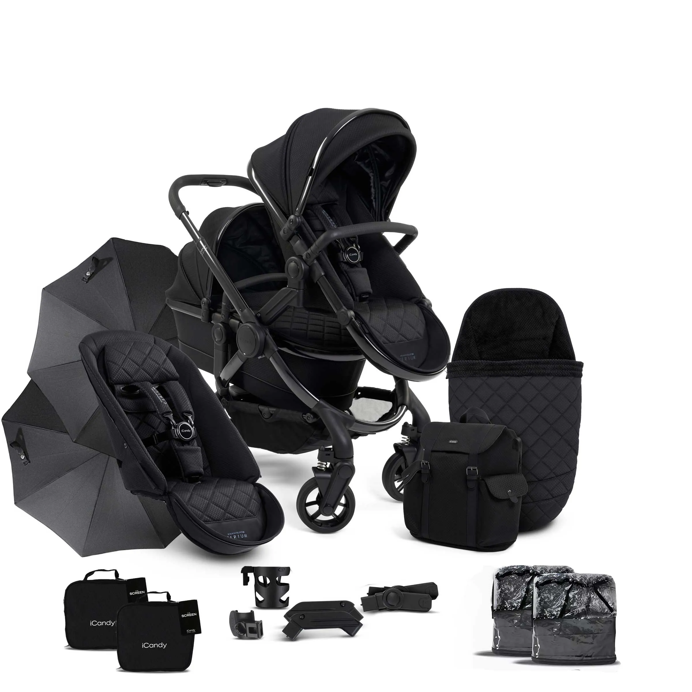 iCandy Peach 7 Cerium Double Complete Bundle in Black