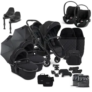 iCandy Peach 7 Cerium Twin Complete Cybex Bundle in Black