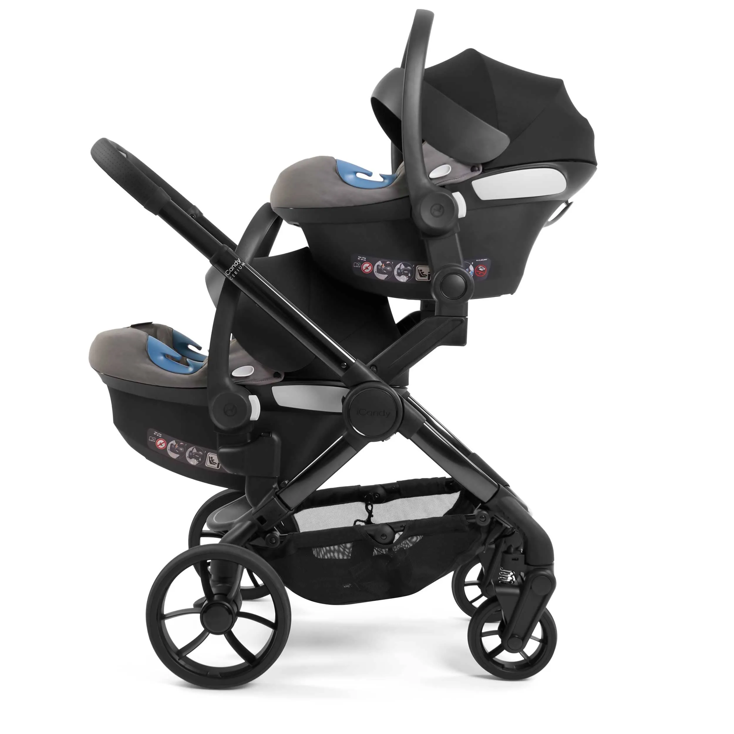 iCandy Peach 7 Cerium Twin Complete Maxi-Cosi Bundle in Black
