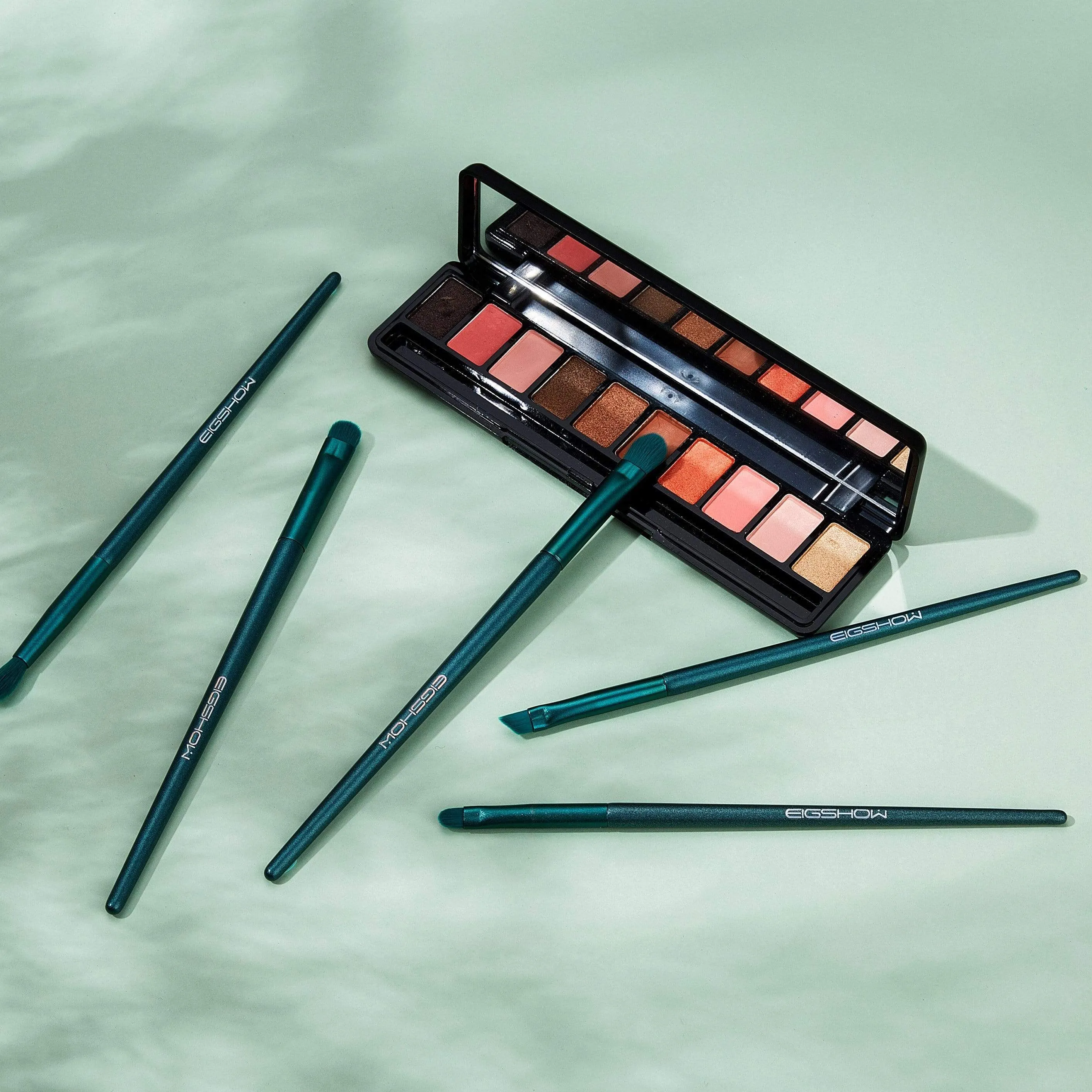 JADE SERIES - 8 PCS JADE GREEN BRUSH KIT WITH CYLINDER