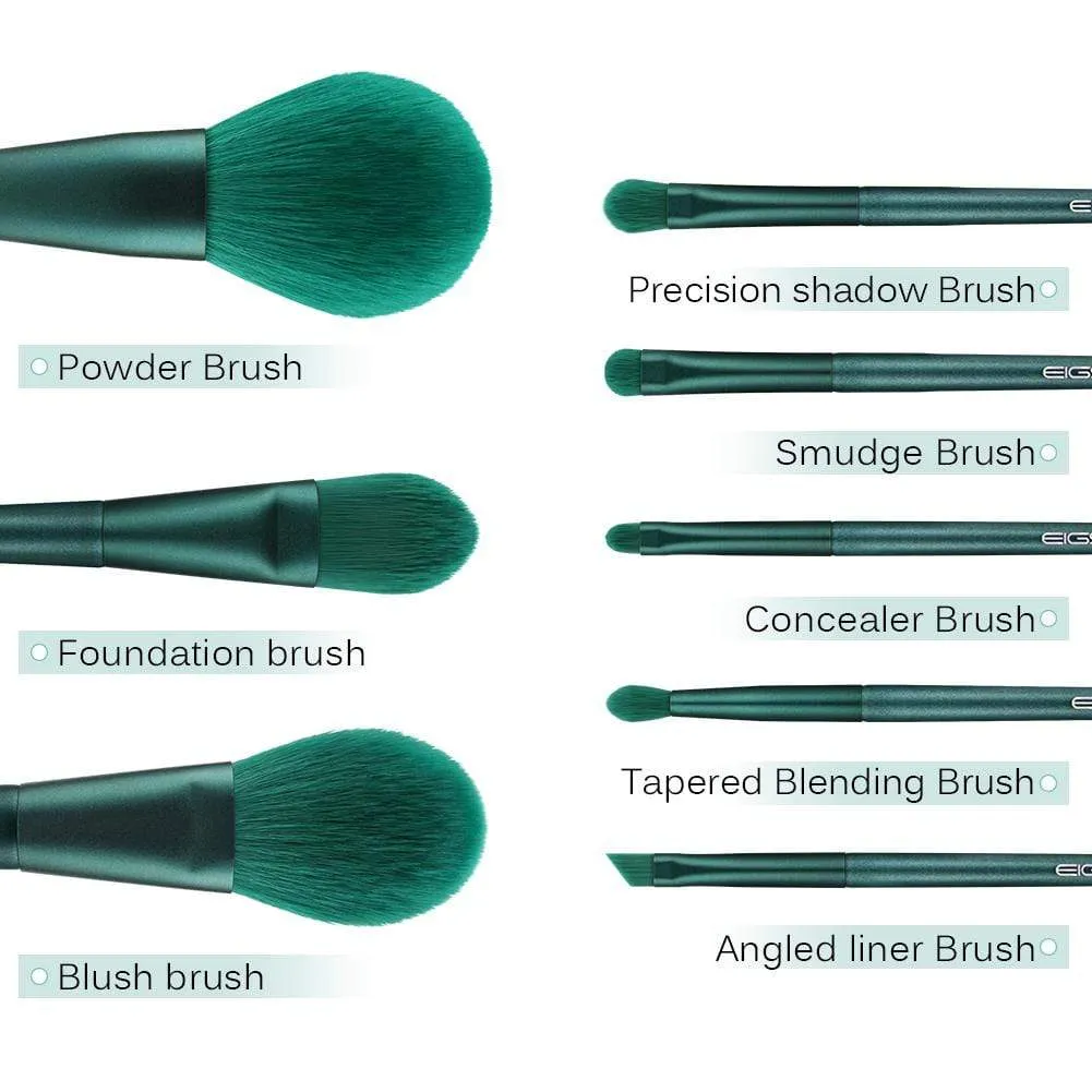 JADE SERIES - 8 PCS JADE GREEN BRUSH KIT WITH CYLINDER