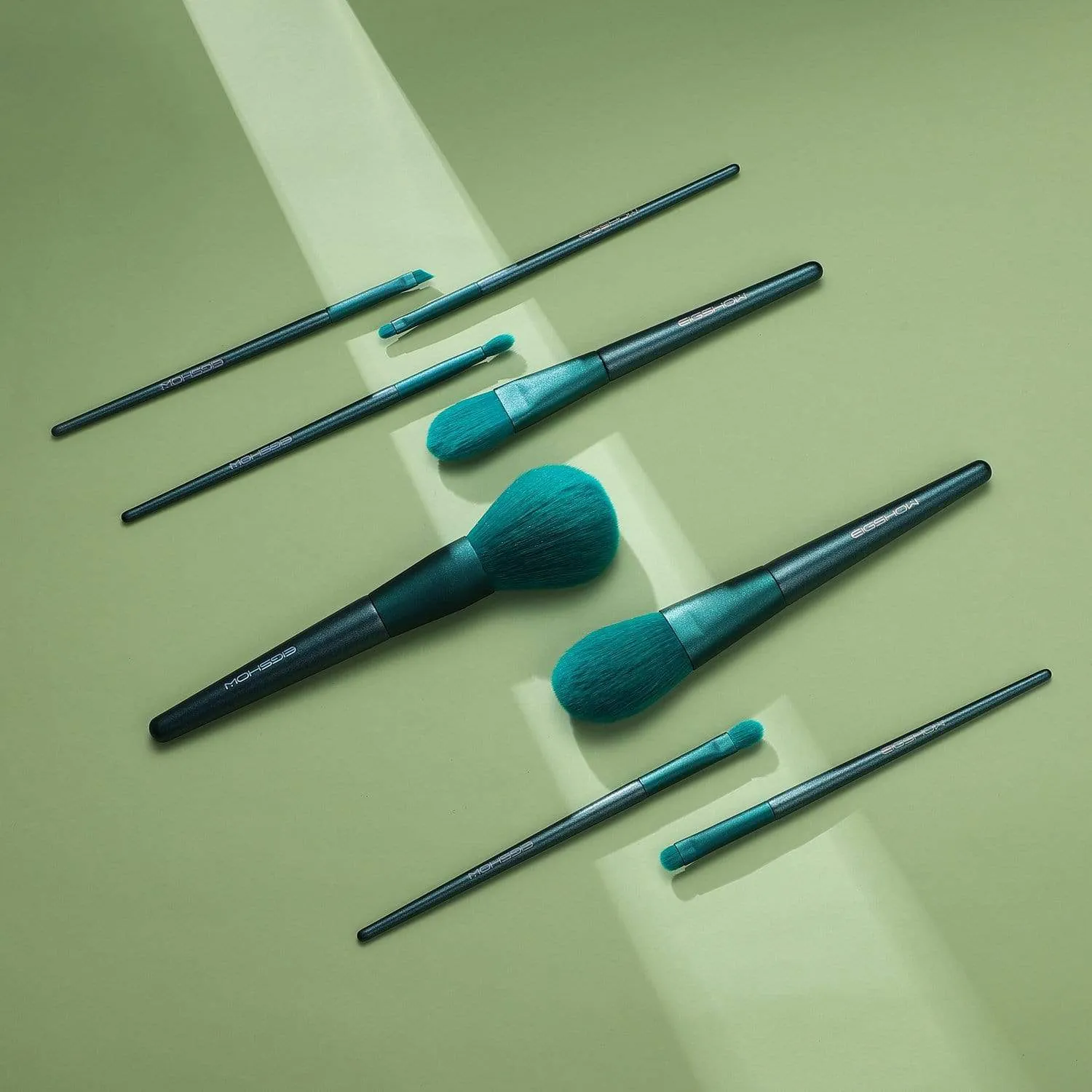 JADE SERIES - 8 PCS JADE GREEN BRUSH KIT WITH CYLINDER