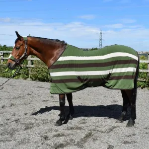John Whitaker Sherwood Striped Green Fleece Rug