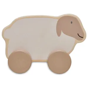 Jollein Wooden Toy Car 11x9x6cm Farm - Lamb