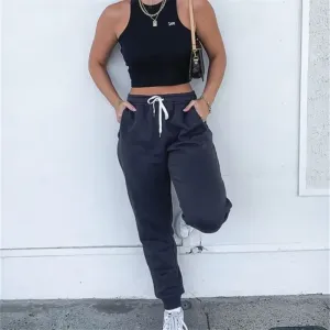 Kelsey High-Rise Elastic Cuff Drawstring Sweatpants