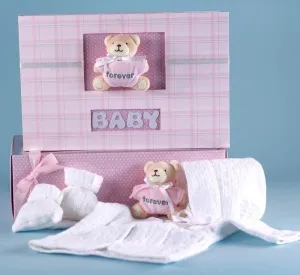 Knitted Sweater Set & Keepsake Album Baby Girl Gift