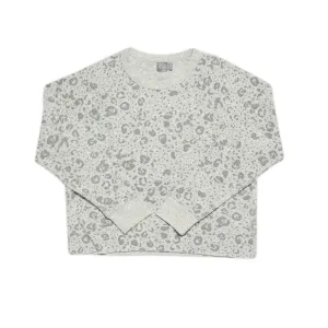 Ladies' Grey Mix Animal Lounge Sweatshirt