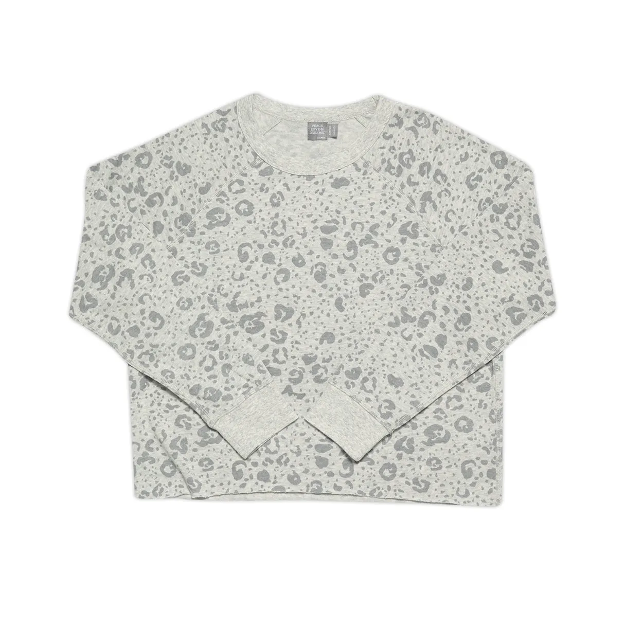 Ladies' Grey Mix Animal Lounge Sweatshirt