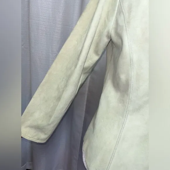 Lafayette 148 light green 100% suede blazer | size Small