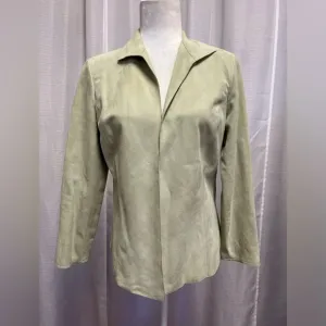 Lafayette 148 light green 100% suede blazer | size Small