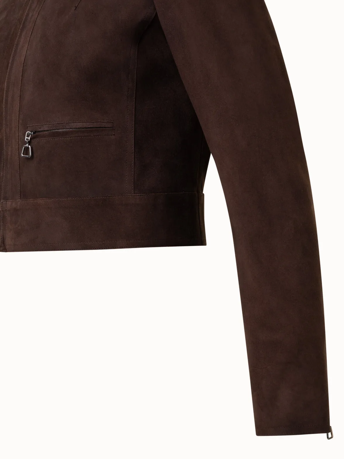 Lambskin Suede Short Jacket