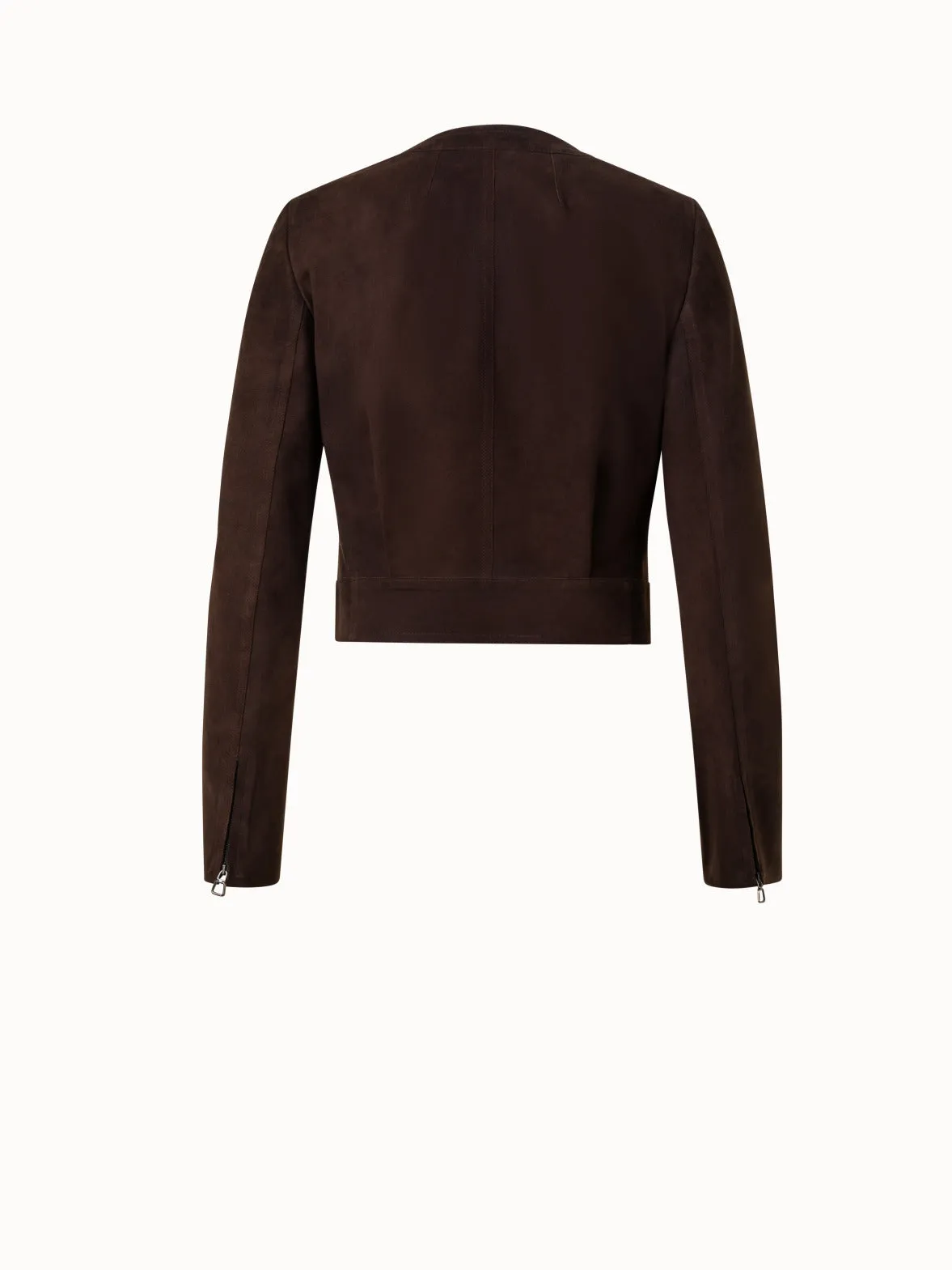 Lambskin Suede Short Jacket