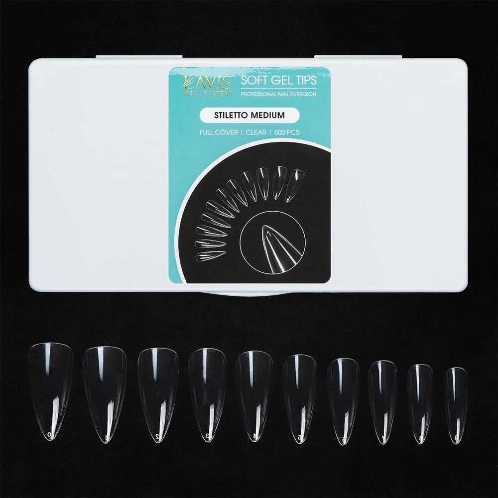 LAVIS - Stiletto Medium Nail Tips (Full Cover)