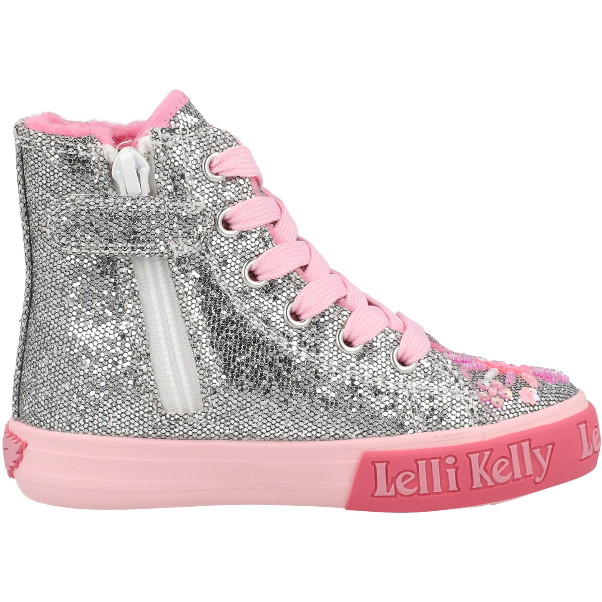 Lelli Kelly Dafne High-Top Silver Trainers