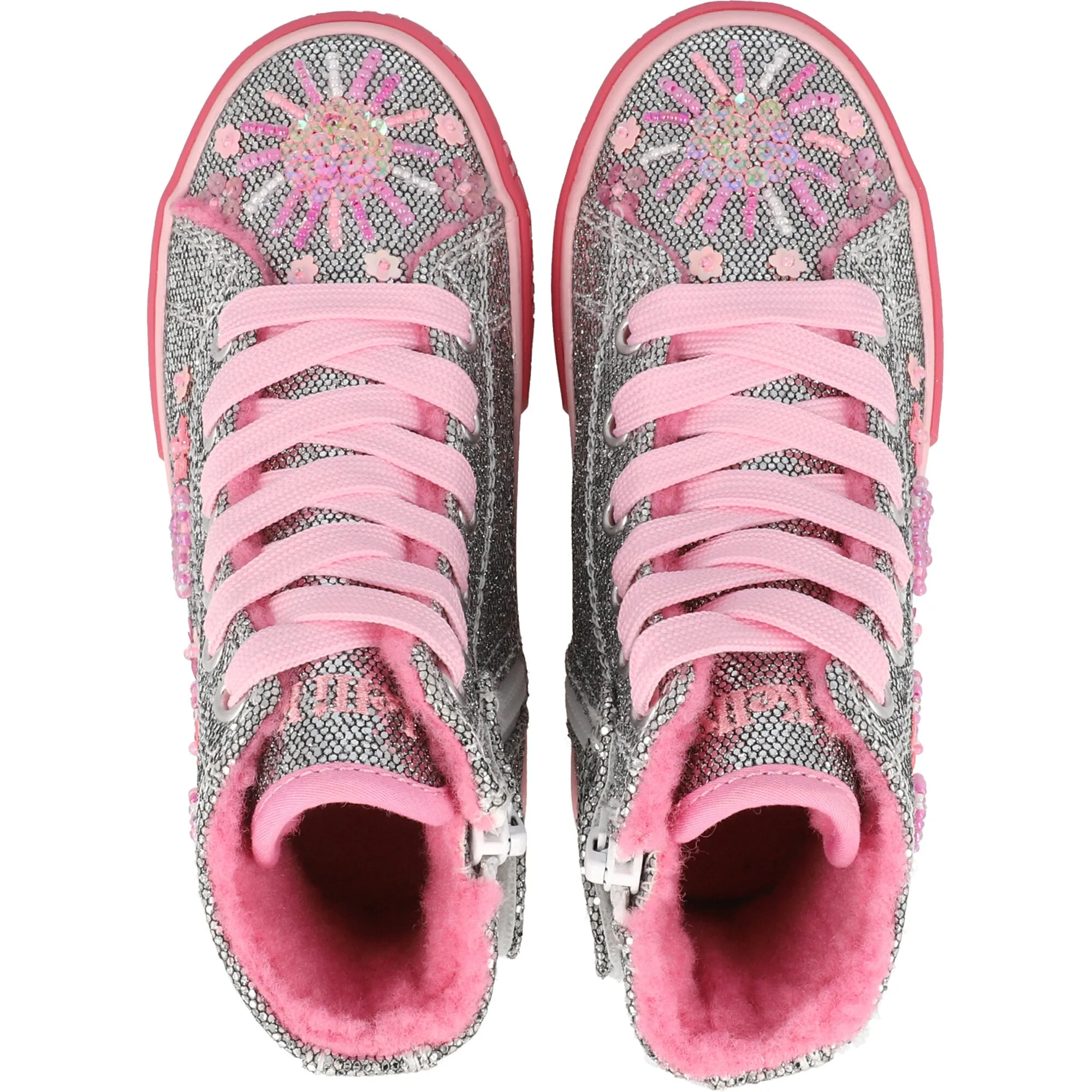 Lelli Kelly Dafne High-Top Silver Trainers