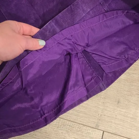 Lerner Vintage Genuine Suede Pencil Skirt Purple
