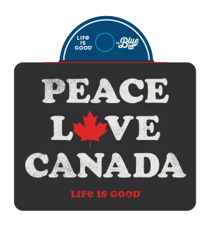 Life is Good Peace Love Canada Sticker